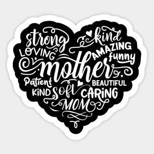 Mother In the shape of a heart Sticker